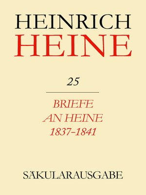 cover image of Briefe an Heine 1837-1841